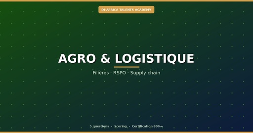 Agro & Logistique Foundations